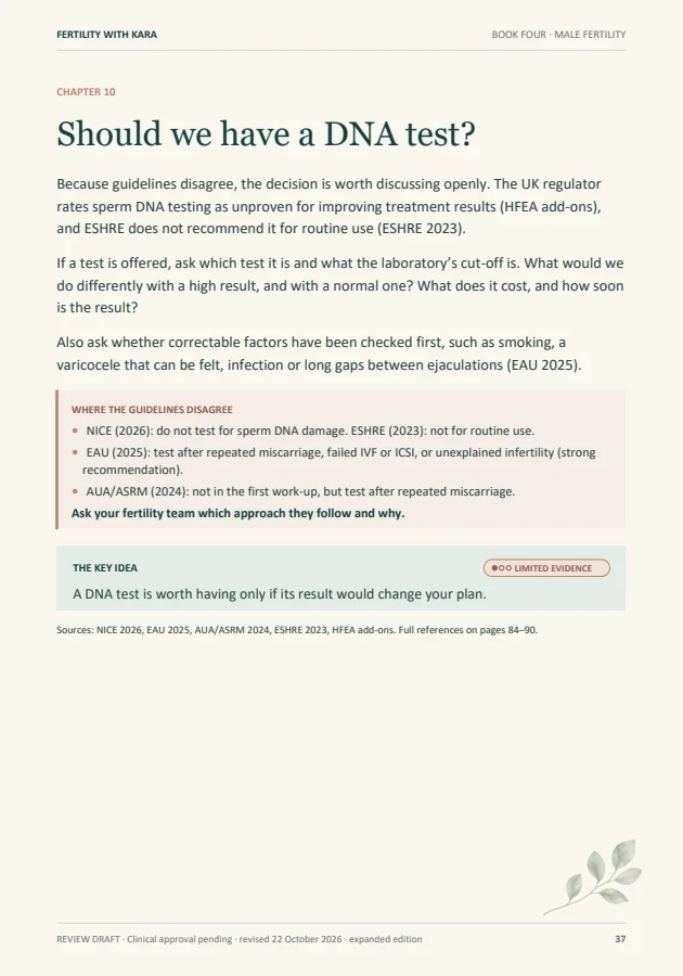 Sample page: Should we have a DNA test?